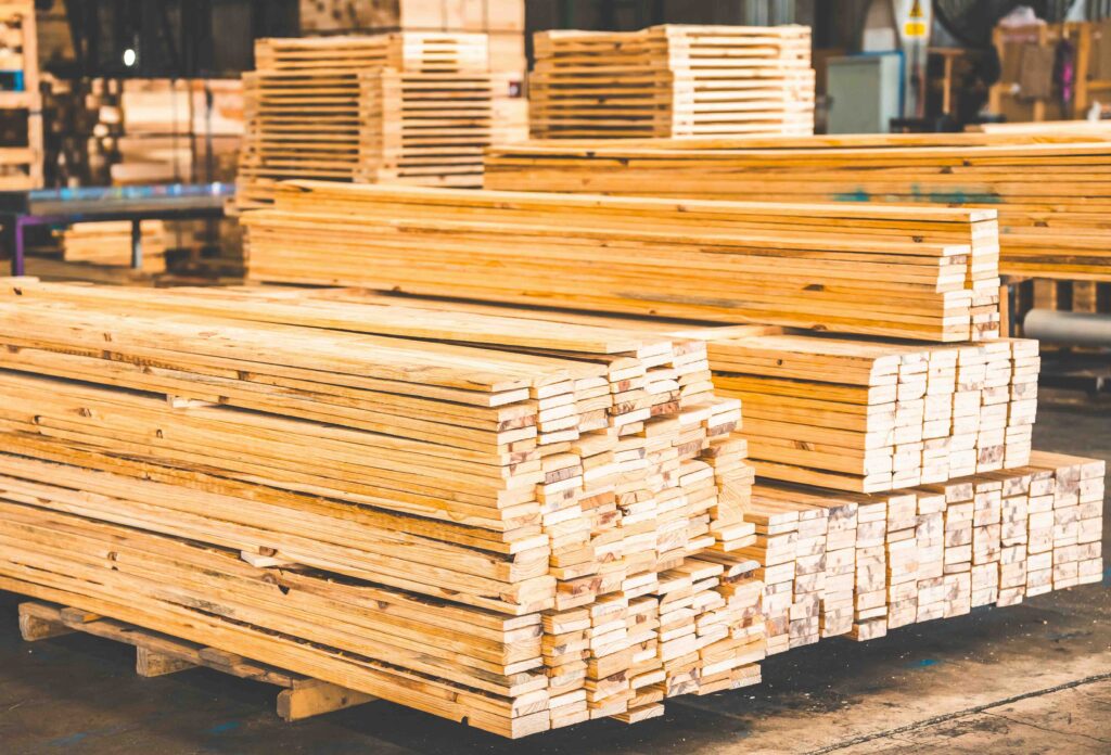 lumber production A photo of a lumber production operation.