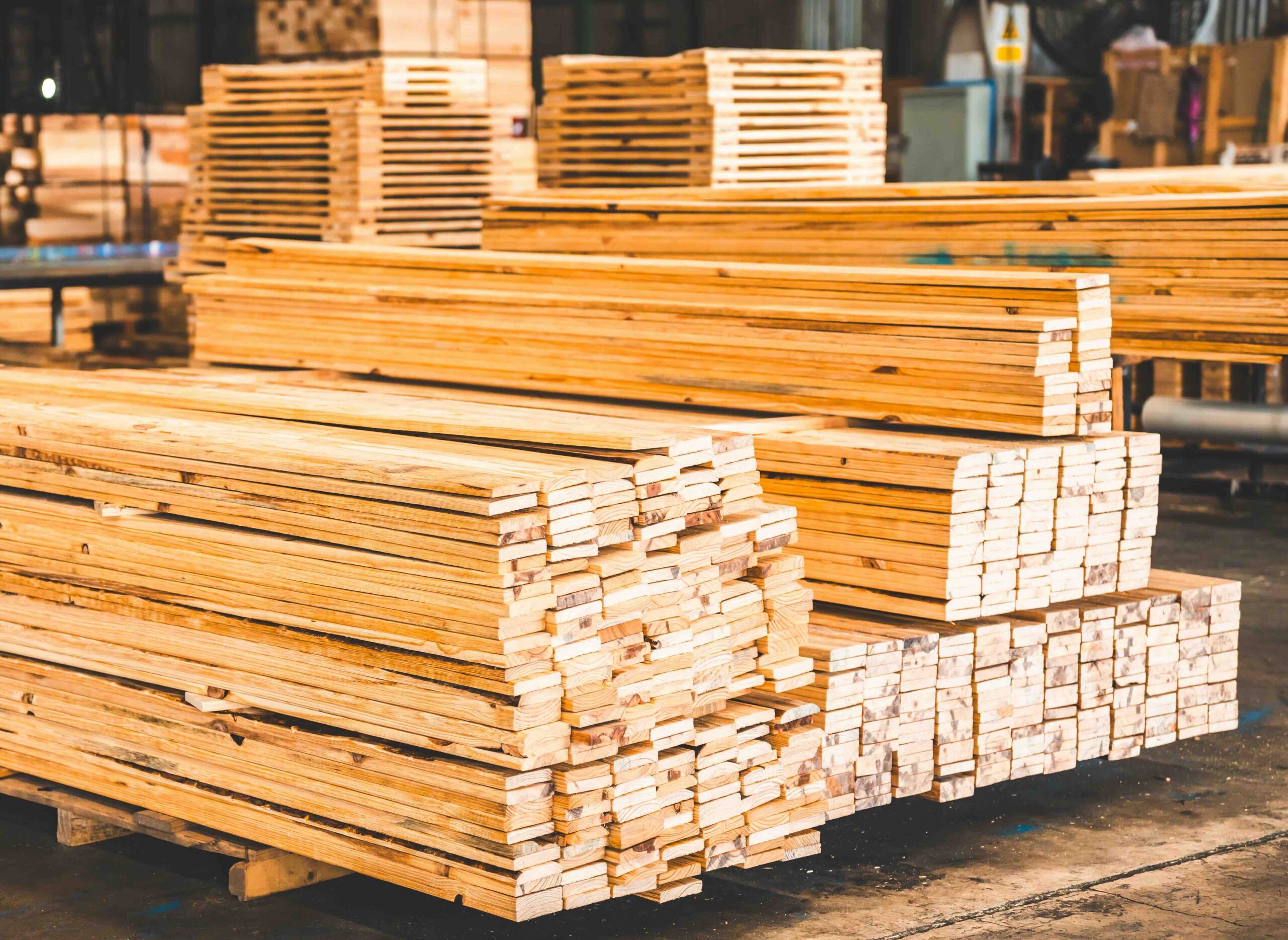 A photo of a stack of lumber at Somers Lumber, who provides quality lumber near me in Iredell County North Carolina.